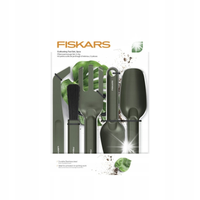 FISKARS Zestaw 5 metalowych narzędzi do sadzenia roślin łopatka kultywator