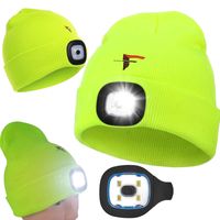 czapka led seledynowa
