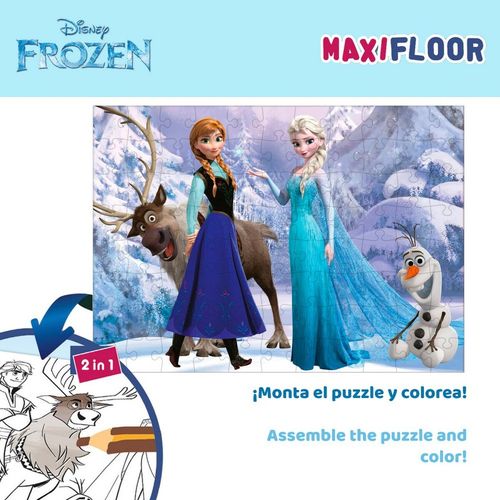Puzzle dla dzieci Frozen Dwustronny 108 Części 70 x 1,5 x 50 cm (6 Sztuk) na Arena.pl
