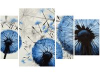 135CM 80 OBRAZ 4 ELEM NIEBIESKIE DMUCHAWCE ŚCIENNY