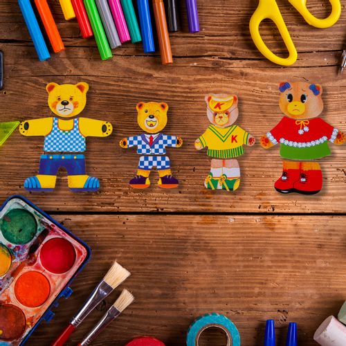 Ubieranie Misia Klocki Drewniane Układanka na Arena.pl