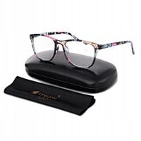 Okulary w Kwiatki Damskie PLUSY do CZYTANIA Korekcyjne z teleskopami +1.50