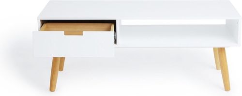 KOMODA Szafka RTV Kredens Regał na Telewizor z Szufladą BIAŁY na Arena.pl