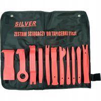 Ściągacze tapicerki 11 el. nylonowe do spinek i plastików SilverTools