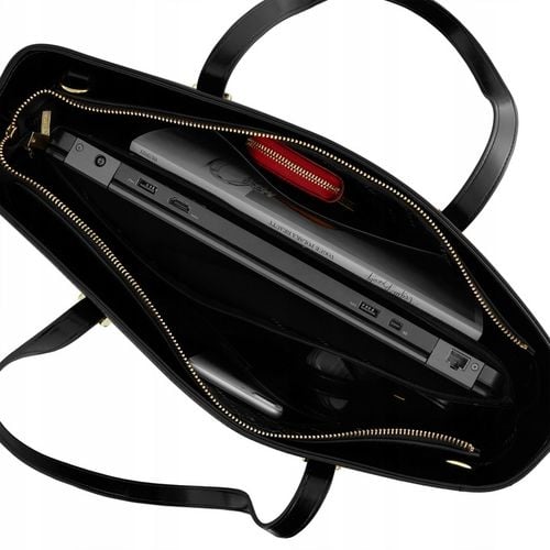 BETLEWSKI duża torebka Damska do ręki i ramię czarna pojemna suwak a4 na Arena.pl