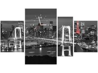 70CM 120CM OBRAZ 4 ELEM TOKYO MOST TĘCZOWY ŚCIENNY