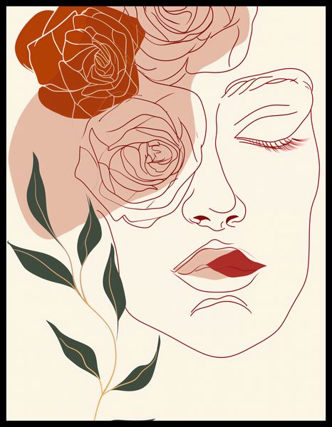 Plakat 50x65cm Beż i Twarz zdjęcie 2