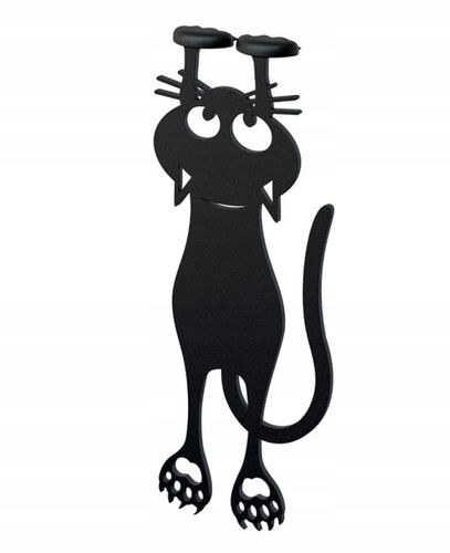 Zakładka Do Książki Unikalna Kotek Zabawna Czarny Kot Urocza Prezent na Arena.pl