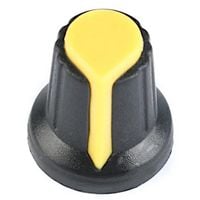 Gałka pokrętło potencjometra żółta 6mm WH148 17/10-16mm żółto-czarne