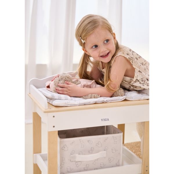 VIGA Drewniany Przewijak 2w1 Wanienka dla Lalek zdjęcie 61