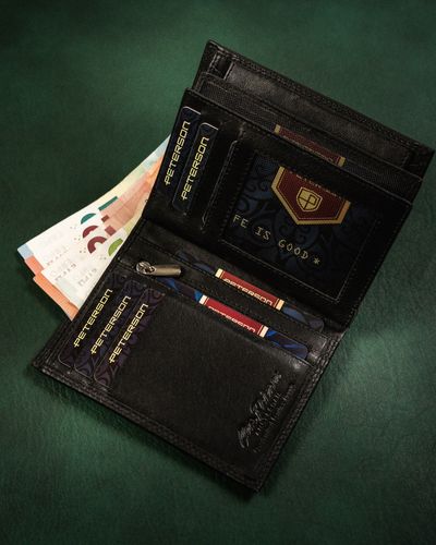 elegancki portfel męski ze skóry naturalnej - peterson na Arena.pl