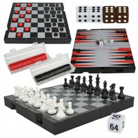 SZACHY MAGNETYCZNE 3w1 WARCABY TRYKTRAK 23x23CM DUŻE GRY LOGICZNE SOLIDNE