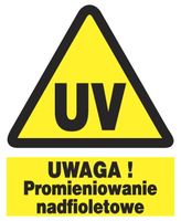 ZOO-41 - UWAGA ! Promieniowanie nadfioletowe ZNAK