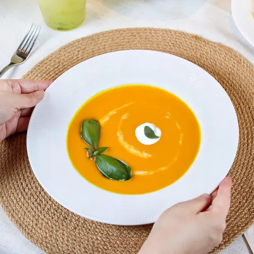 6xTALERZ GŁĘBOKI 24CM TŁOCZONY BRZEG BIAŁY DO ZUPY KARBOWANY ELEGANCKI OPAL na Arena.pl