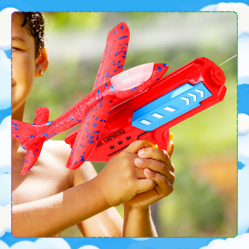 samolot z wyrzutnią szybowiec styropian rzutka zabawka pistolet led na Arena.pl