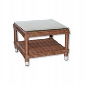 Stół Stolik Kwadratowy 40x40 Technorattan Szklany Na Balkon Taras Do Ogrodu