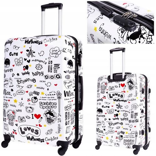 WALIZKA DUZA PODRÓŻNA KÓŁKA BAGIA 15 WZORÓW XXL na Arena.pl