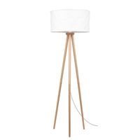 Laura Lampa Podłogowa 1xE27 Max.60W Brzoza/Transparentny/Biały