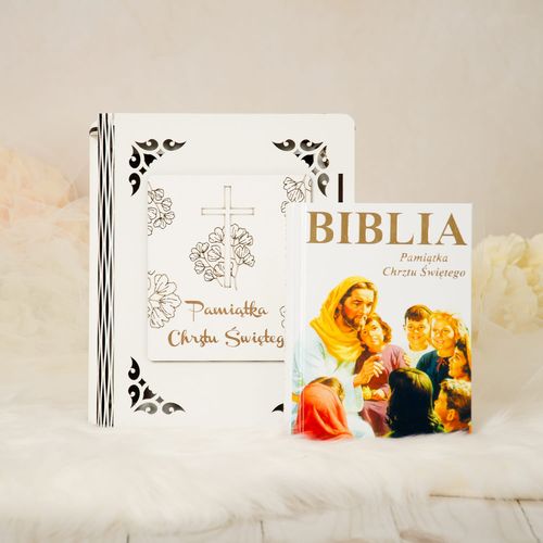 Biblia w pudełku z grawerem Pamiątka Chrztu Świętego OBC-1 na Arena.pl