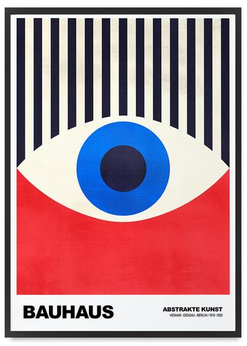 Plakat oko bauhaus 50x70 cm w czarnej ramie na Arena.pl