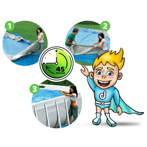 Basen ogrodowy stelażowy 400 x 200 x 100 cm 4w1 INTEX 26788 na Arena.pl