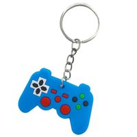 Brelok do kluczy gumowy pad kontroler gamingowy niebieski zawieszka
