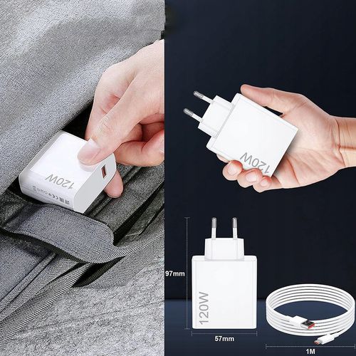 Ładowarka sieciowa 120W USB plus kabel USB do USB-C BIAŁY na Arena.pl