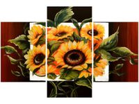 90X60CM OBRAZ BUJNE SŁONECZNIKI