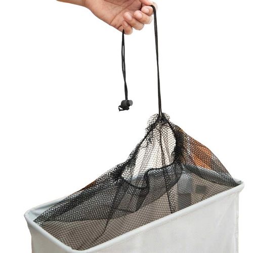 Kosz na Pranie Składany na Kółkach 39x19x55 Czarny na Arena.pl