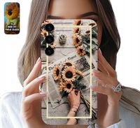 ETUI CASE SAMSUNG GALAXY S24 SŁONECZNIKI DAMSKIE ELEGACKIE WZORY + SZKŁO