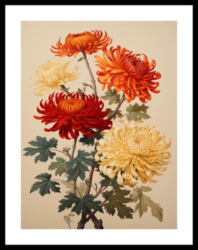 Plakat 30x40cm Tańczące Chryzantemy na Arena.pl