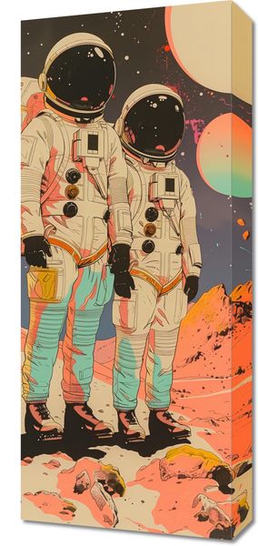 Obraz 30x70cm Astrounauci Kosmonauci zdjęcie 1