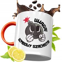 Kubek Pomarańczowy Dla Szachisty Prezent Z Nadrukiem Ze Zdjęciem