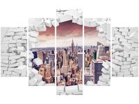 OBRAZ CITY VIEW CEGŁA KAMIENIE WIDOK