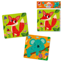 piankowe edukacyjne puzzle 2w1 futrzaki 25 el dla dzieci rk6050-01