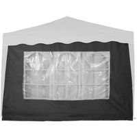 Ścianka do pawilonu z oknem, antracyt