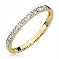 ZŁOTY PIERŚCIONEK OBRĄCZKA z CYRKONIAMI 585 r. 15