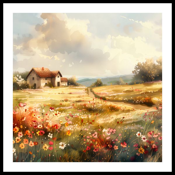 Plakat 70x70cm Sielski Domek zdjęcie 3