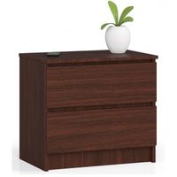 Szafka nocna, 2 szuflady, ALMA, 60x40x55 cm, wenge, mat | TYLETEGOTU