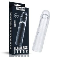 flawless clear penis sleeve add 2''