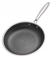 PATELNIA Stalowa Powłoka Nieprzywierająca PLASTER MIODU Hexagon 24cm 7133