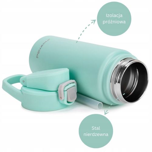 KUBEK TERMICZNY TERMOS STALOWY 100% SZCZELNY pojemny bidon KAMILLE 600 ml na Arena.pl