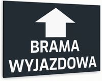 Tabliczka znak informacyjny 30x20 Antracyt BRAMA WYJAZDOWA Nierdzewna