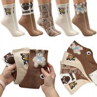 Skarpetki damskie bawełniane mięciutkie skarpety z misiem *