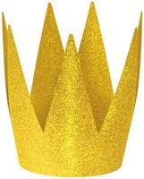 Korona plastikowa Księżniczka brokatowa złota 1 szt