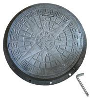 Pokrywa właz do studzienki szamba 5Ton 60cm WL-60/80ZSA50 szary