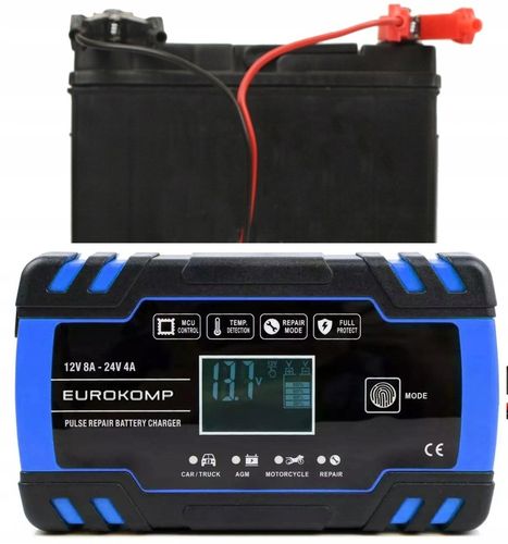 PROSTOWNIK ŁADOWARKA DO AKUMULATORA LCD 12V 24V 8A FUNKCJA NAPRAWY AKU. na Arena.pl
