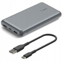Belkin - Power Bank 20K 15W, bateria 20000 mAh, + kabel USB-A / USB-C, uni