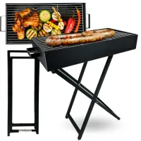 GRILL WĘGLOWY SKŁADANY OGRODOWY TURYSTYCZNY BBQ PRZENOŚNY 60cm