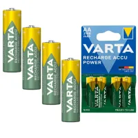 4x MOCNE AKUMULATORKI BATERIE VARTA AA R6 2100mAh UNIWERSALNE TRWAŁE